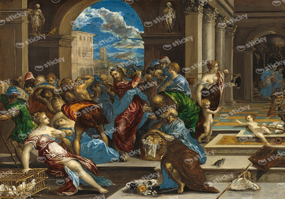 Πινακας σε καμβά EL GRECO - CHRIST CLEANSING THE TEMPLE