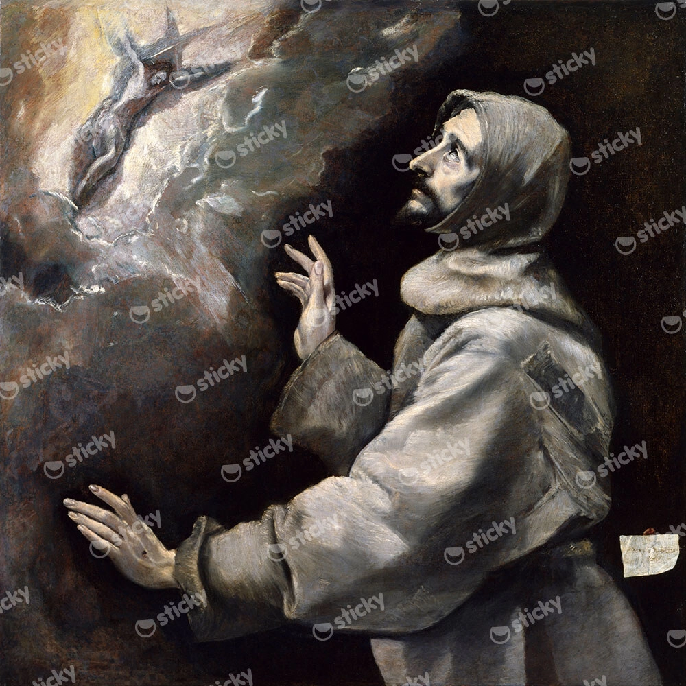Πίνακας σε καμβά EL GRECO - SAINT FRANCIS RECEIVING THE STIGMATA