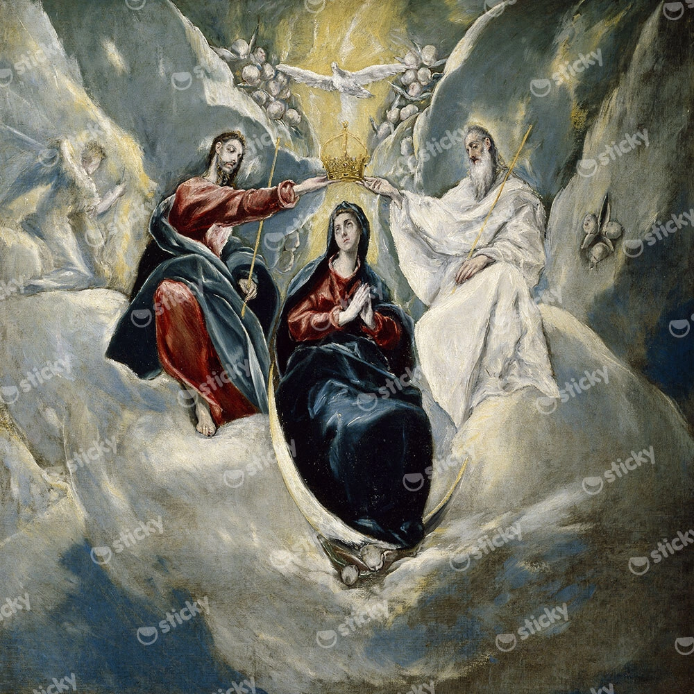 Πίνακας σε καμβά EL GRECO - THE CORONATION OF THE VIRGIN