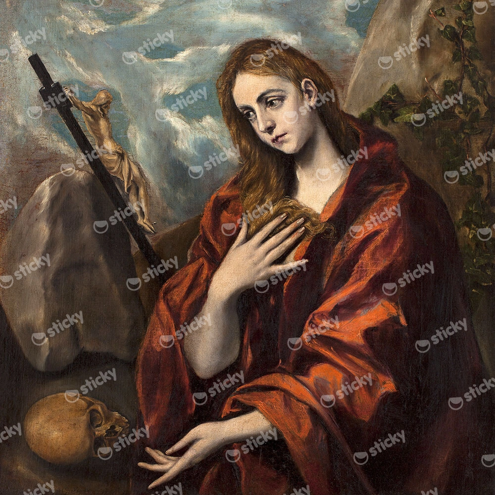 Πίνακας σε καμβά EL GRECO - THE PENINTENT MAGDALENE 1590