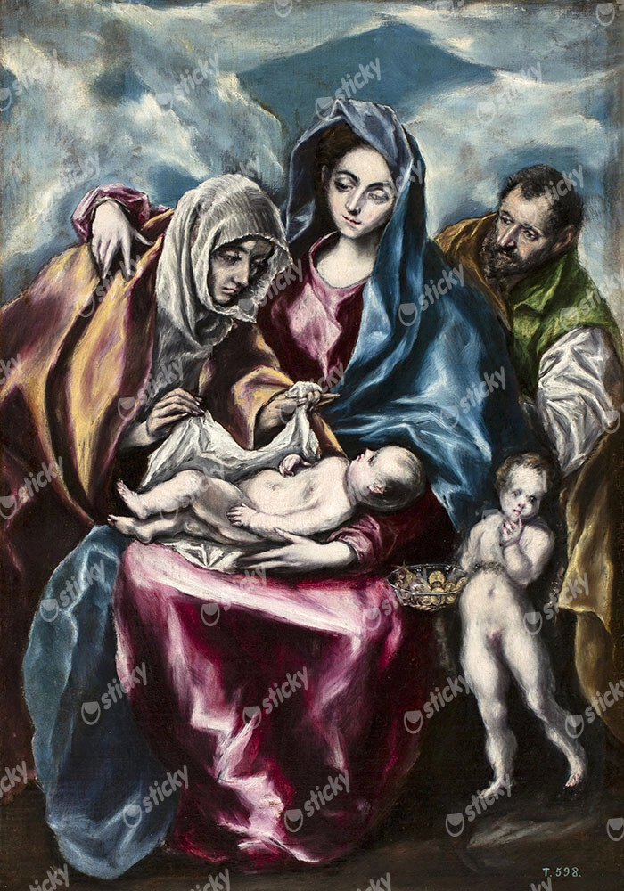 Πινακας σε καμβά EL GRECO - THE HOLY FAMILY