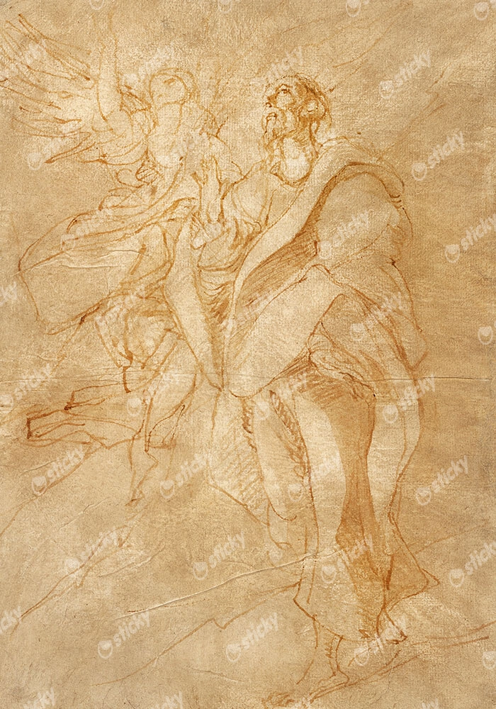 Πινακας σε καμβά EL GRECO - SAINT JOHN THE EVANGELIST AND AN ANGEL