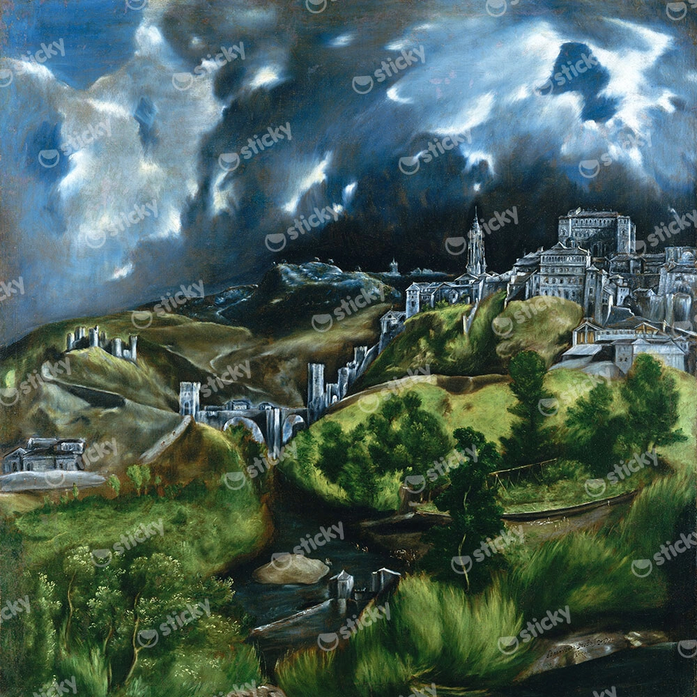 Πίνακας σε καμβά EL GRECO - VIEW OF TOLEDO
