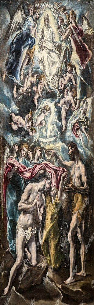 Πίνακας Πανοραμικός σε καμβά EL GRECO - BAPTISM OF CHRIST