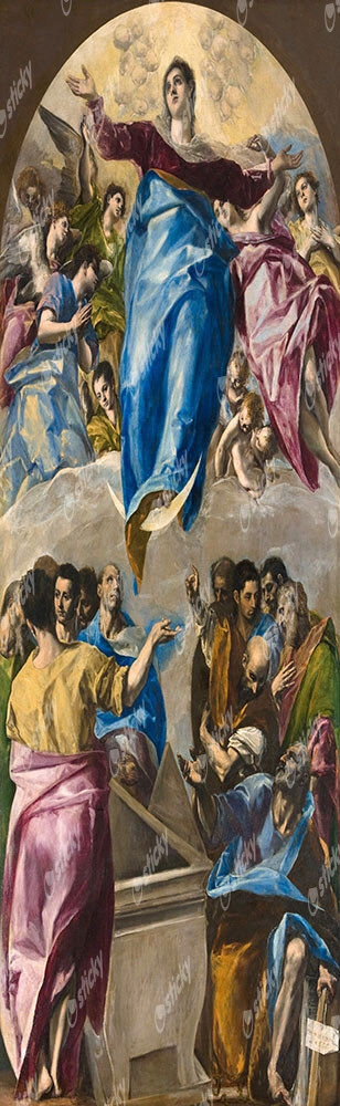 Πίνακας Πανοραμικός σε καμβά EL GRECO - THE ASSUMPTION OF THE VIRGIN