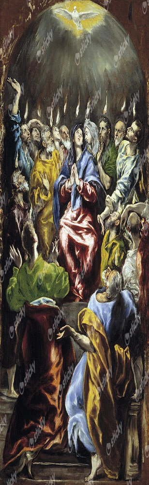 Πίνακας Πανοραμικός σε καμβά EL GRECO - THE PENTECOST