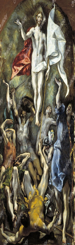 Πίνακας Πανοραμικός σε καμβά EL GRECO - THE RESURRECTION