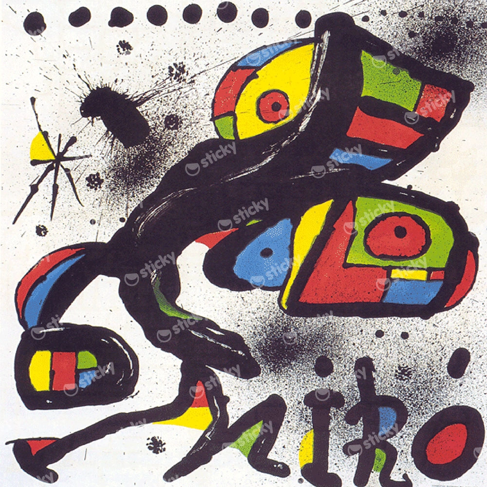 Πίνακας σε καμβά JOAN MIRO - HOMAGE TO GAUDI