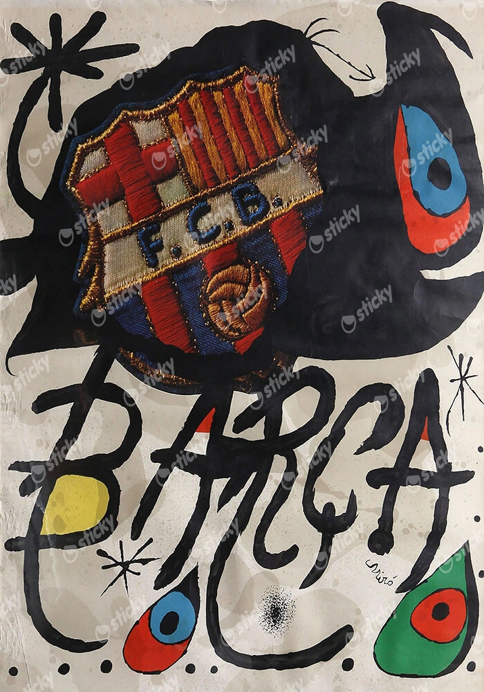 Πινακας σε καμβά JOAN MIRO - FUTBOL CLUB BARCA