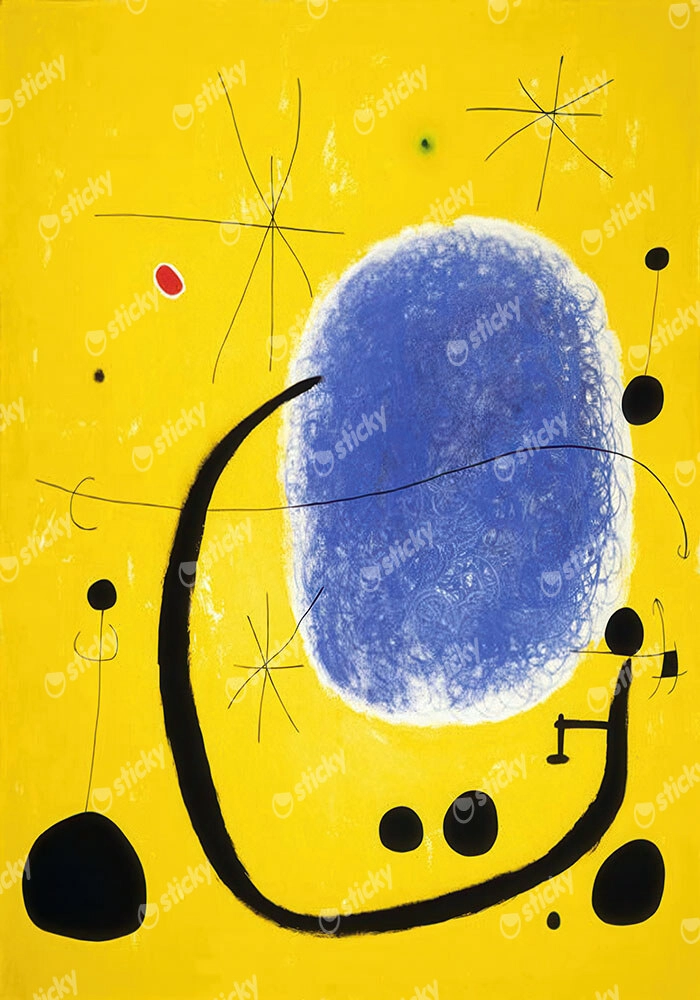 Πινακας σε καμβά JOAN MIRO - THE GOLD OF THE AZURE