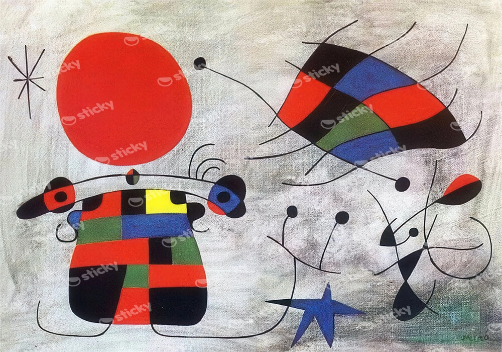Πινακας σε καμβά JOAN MIRO - THE SMILE OF THE FLAMBOYANT WINGS