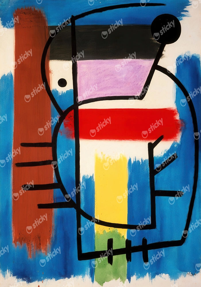Πινακας σε καμβά JOAN MIRO - SEATED WOMAN I