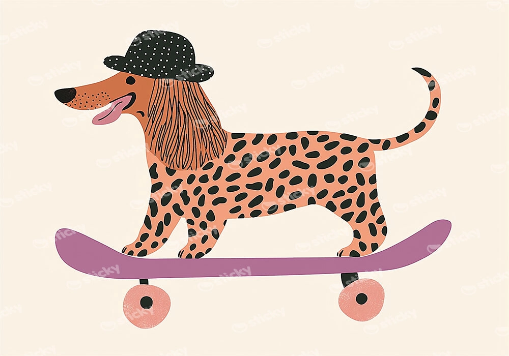 Πινακας σε καμβά DOG SKATING