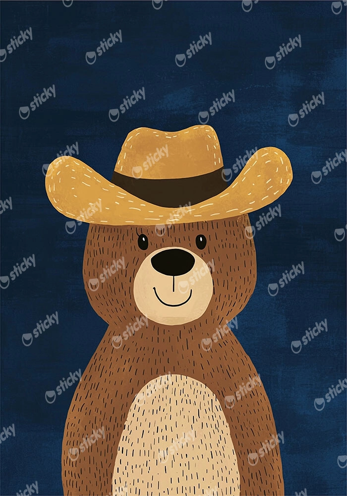 Πινακας σε καμβά BEAR WITH A HAT