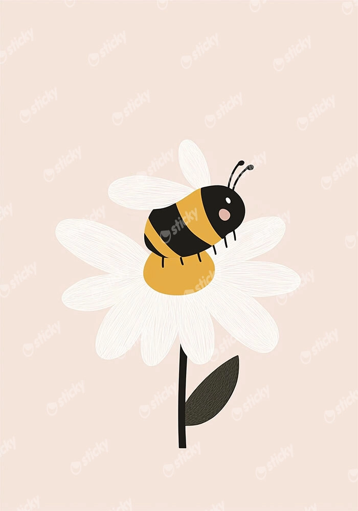 Πινακας σε καμβά BEE ON FLOWER