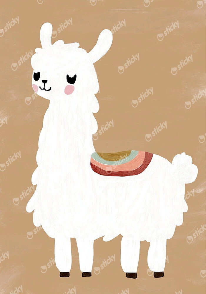 Πινακας σε καμβά BOHO LLAMA