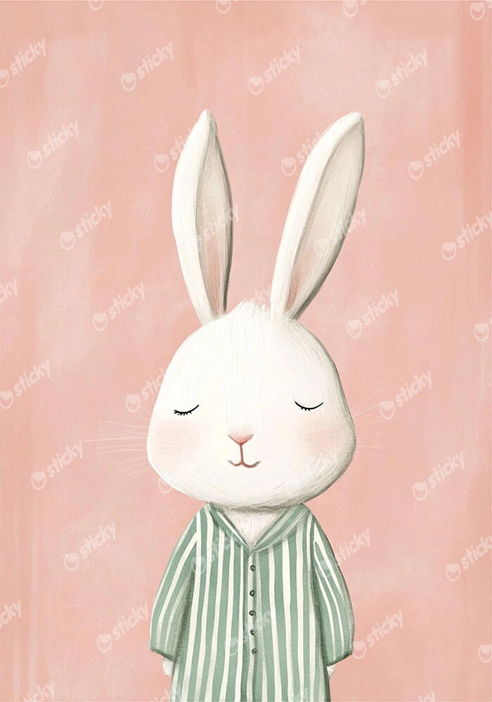 Πινακας σε καμβά BUNNY IN PYJAMA