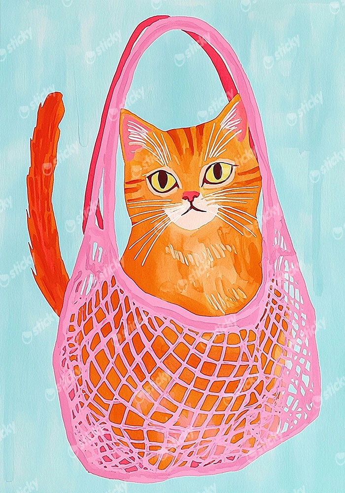 Πινακας σε καμβά CAT IN BAG