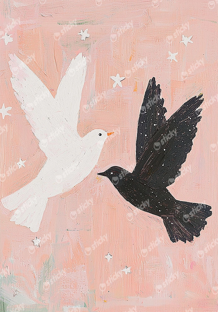 Πινακας σε καμβά DOVES