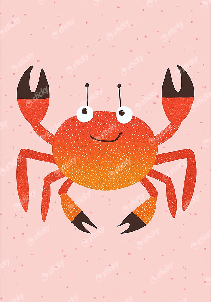 Πινακας σε καμβά HAPPY CRAB