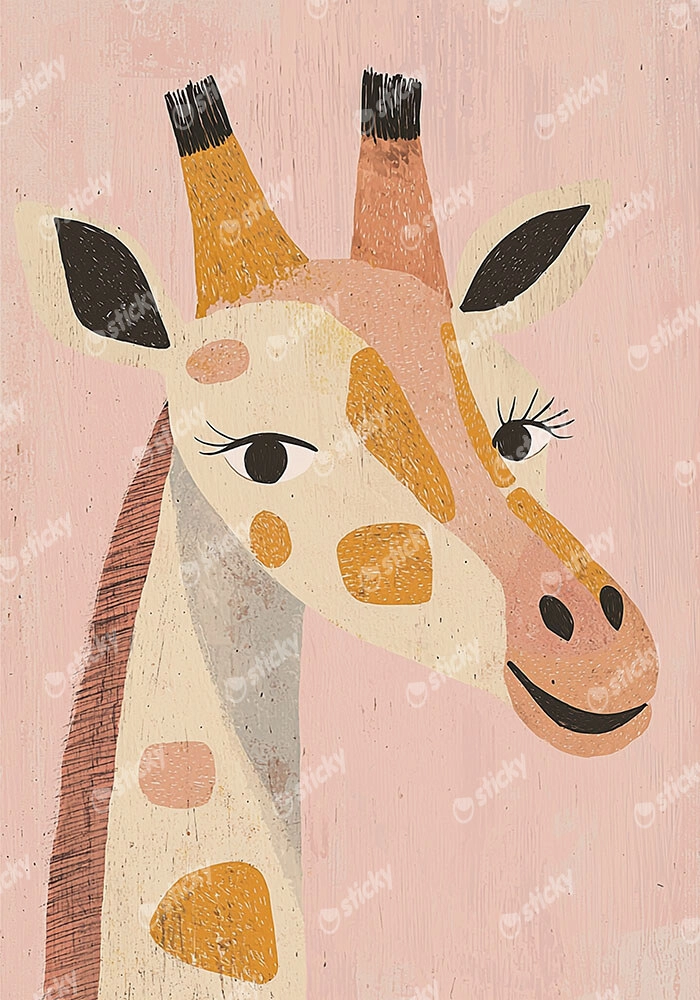 Πινακας σε καμβά HAPPY GIRAFFE