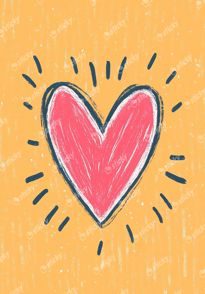 Πινακας σε καμβά HEART ON ORANGE