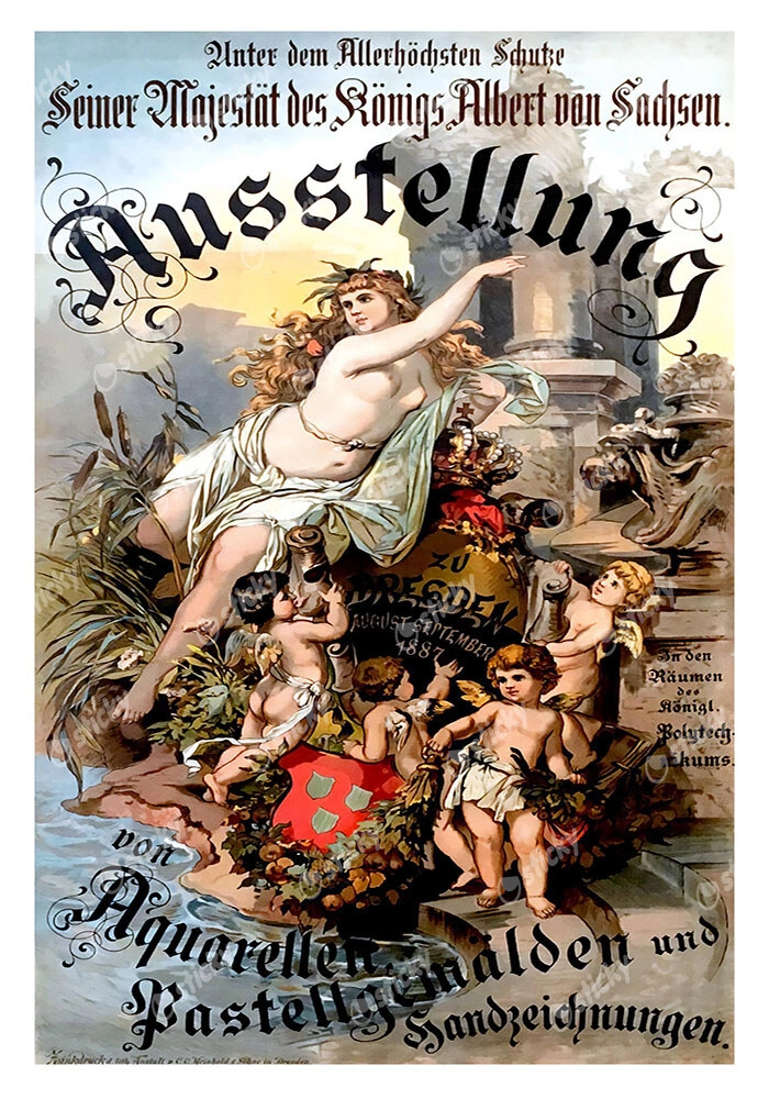 Πόστερ 1887 EXHIBITION POSTER IN DRESDEN
