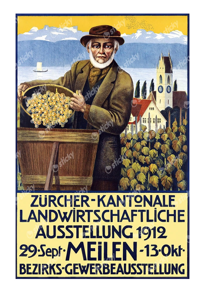 Πόστερ 1912 ZURICH CANTONAL AGRICULTURAL EXHIBITION