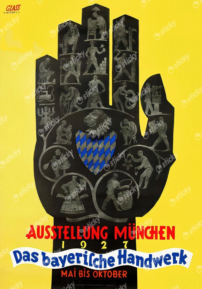 Πόστερ 1927 BAVARIAN CRAFT EXHIBITION IN MUNICH
