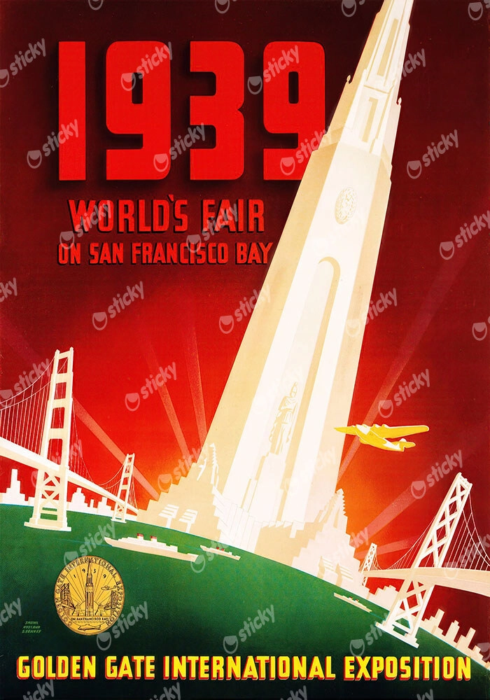 Πόστερ 1939 WORLD'S FAIR ON SAN FRANCISCO BAY