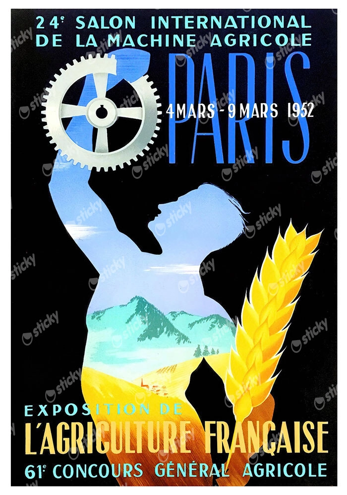 Πόστερ 1952 FRENCH AGRICULTURAL EXHIBITION