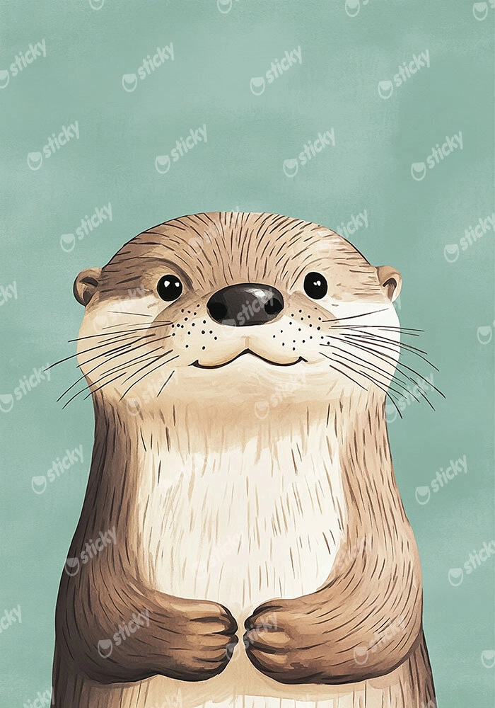 Πινακας σε καμβά HAPPY OTTER