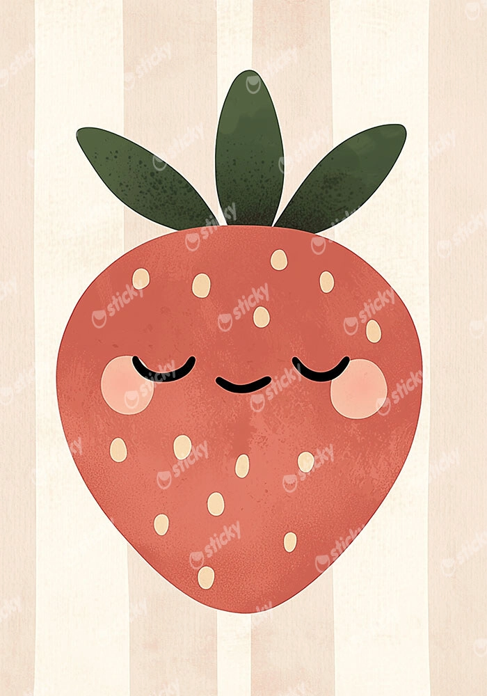 Πινακας σε καμβά HAPPY STRAWBERRY