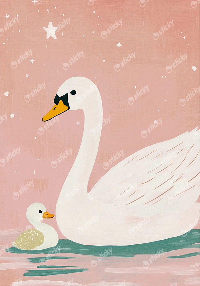 Πινακας σε καμβά MOM SWAN