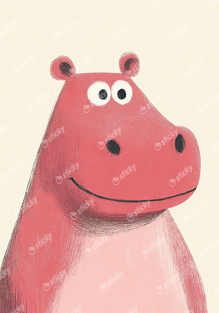 Πινακας σε καμβά RED HIPPO