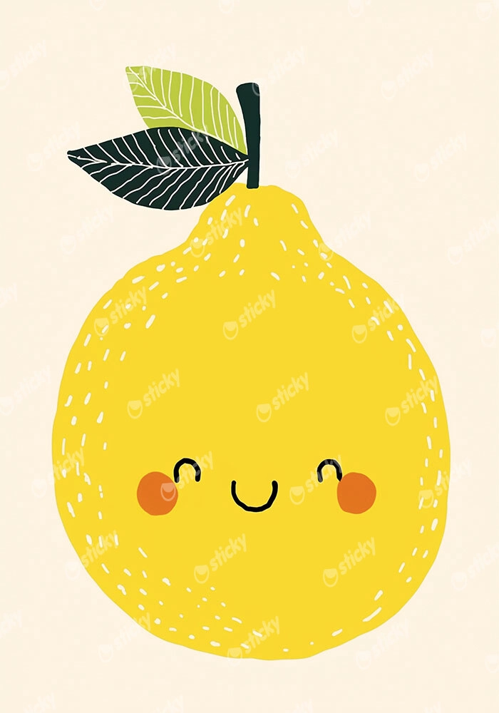 Πινακας σε καμβά SMILING LEMON