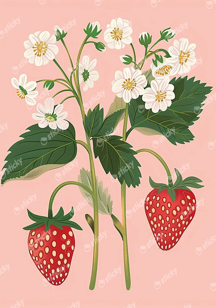 Πινακας σε καμβά WILD STRAWBERRY