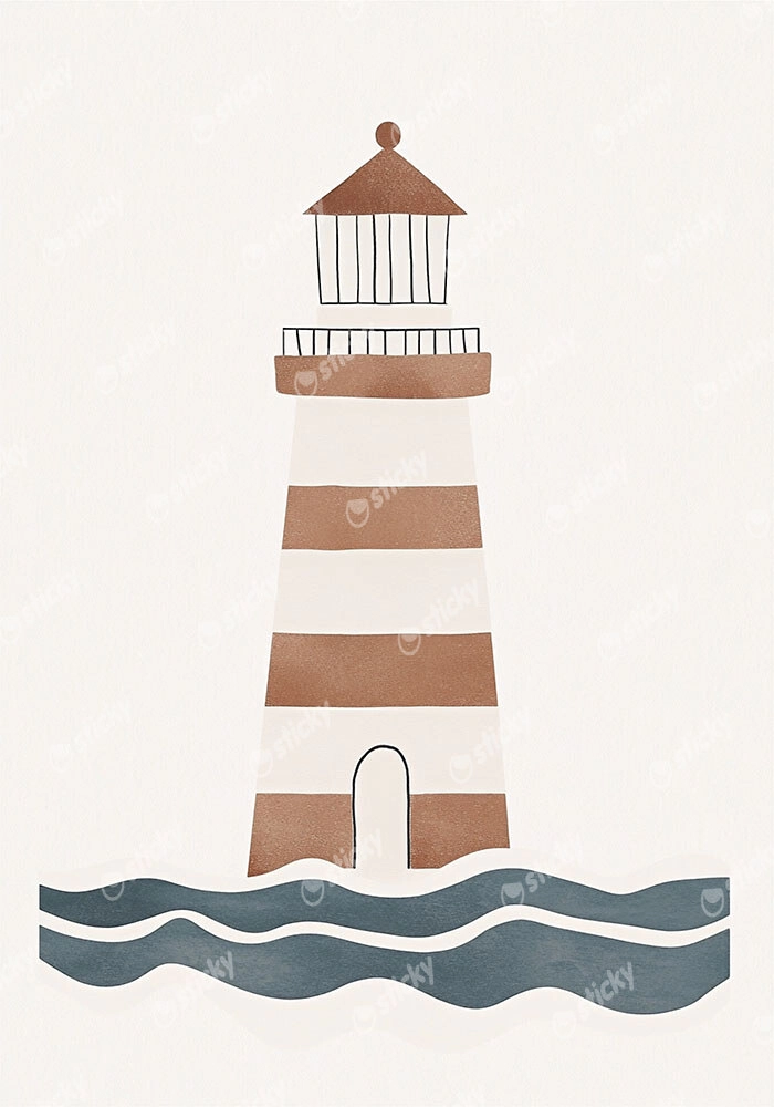 Πινακας σε καμβά CUTE LIGHTHOUSE