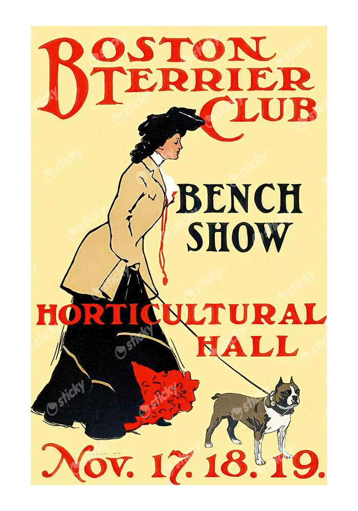 Πόστερ 1890 BOSTON TERRIER CLUB BENCH SHOW