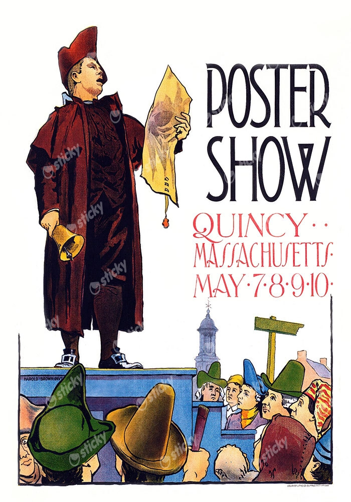 Πόστερ 1895 POSTER SHOW QUINCY MASSACHUSETTS