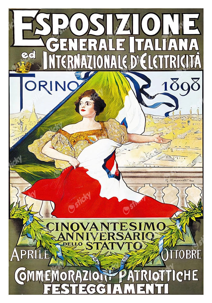 Πόστερ 1898 ITALIAN EXHIBITION POSTER