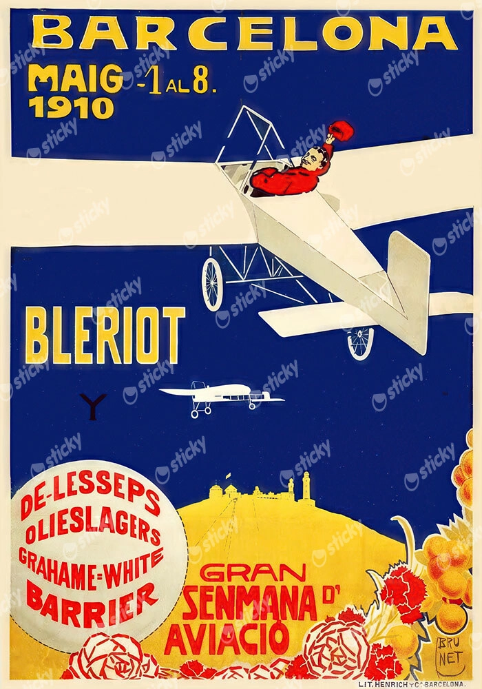 Πόστερ 1910 BARCELONA GRAN SENMANA D'AVIACIO