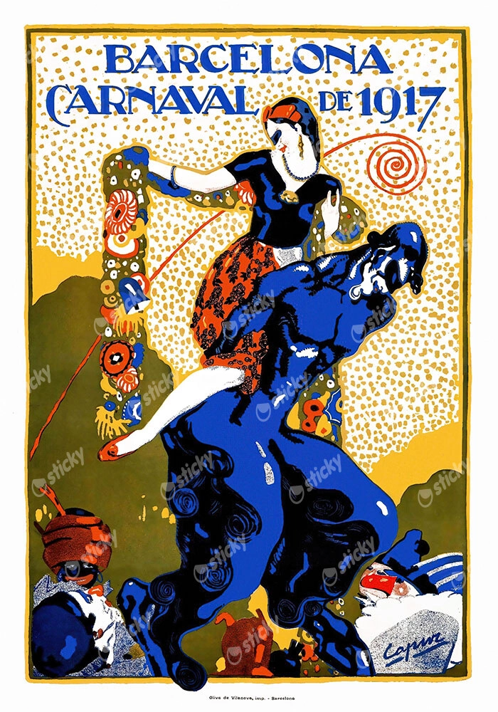 Πόστερ 1917 BARCELONA CARNIVAL