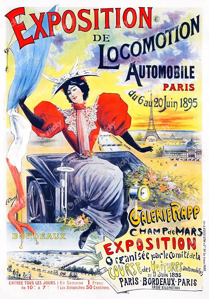 Πόστερ 1895 PARIS AUTOMOBILE SHOW