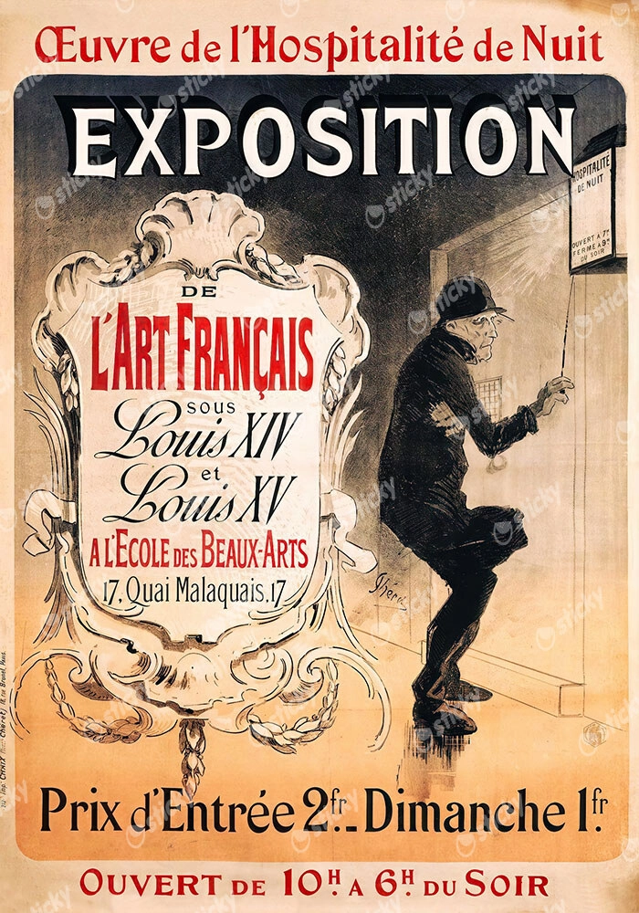 Πόστερ 1898 EUVRE DE L'HOSPITALITÉ DE NUIT