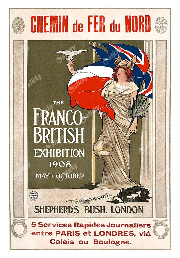 Πόστερ 1908 THE FRANCO-BRITISH EXHIBITION