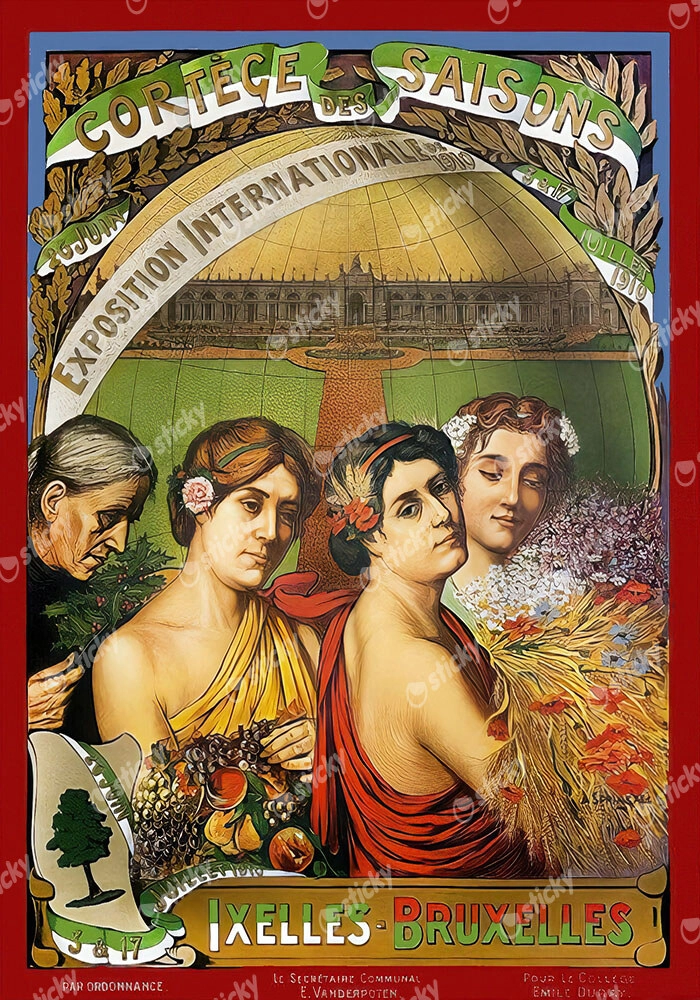 Πόστερ 1910 CORTÈGE DES SAISONS