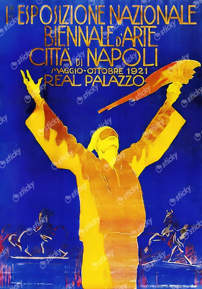 Πόστερ 1921 ESPOSIZIONE NAZIONALE BIENNALE CITTÀ DI NAPOLI