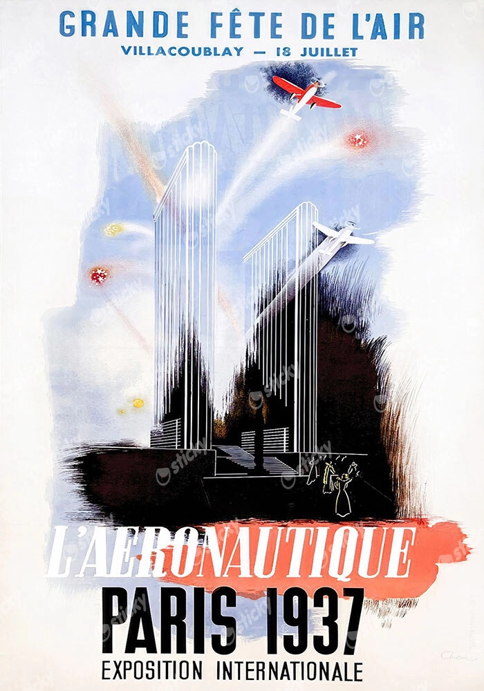 Πόστερ 1937 EXPOSITION INTERNATIONALE PARIS
