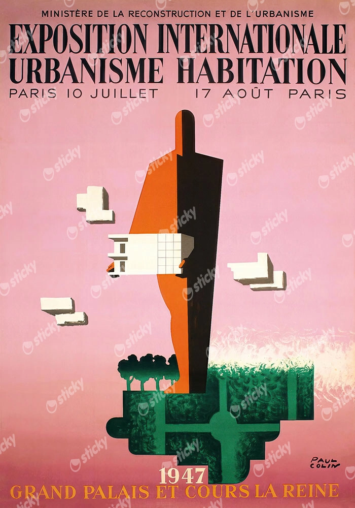 Πόστερ 1947 INTERNATIONAL EXHIBITION OF URBANISM AND HOUSING